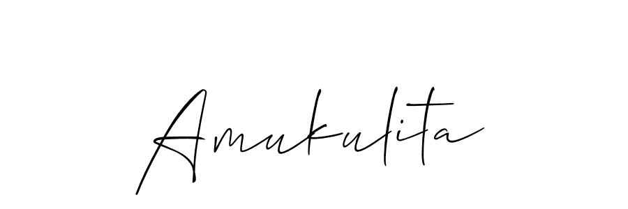 Use a signature maker to create a handwritten signature online. With this signature software, you can design (Allison_Script) your own signature for name Amukulita. Amukulita signature style 2 images and pictures png