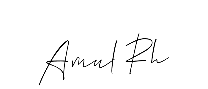 Design your own signature with our free online signature maker. With this signature software, you can create a handwritten (Allison_Script) signature for name Amul Rh. Amul Rh signature style 2 images and pictures png