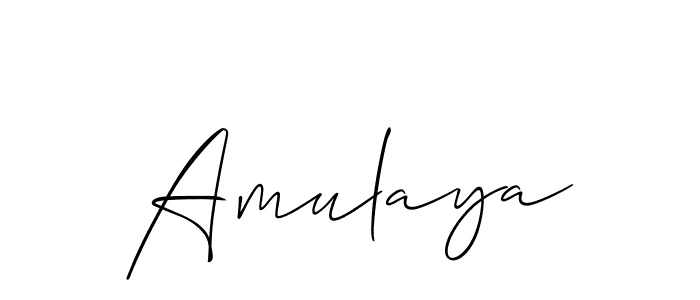 Allison_Script is a professional signature style that is perfect for those who want to add a touch of class to their signature. It is also a great choice for those who want to make their signature more unique. Get Amulaya name to fancy signature for free. Amulaya signature style 2 images and pictures png