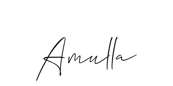 Make a beautiful signature design for name Amulla. With this signature (Allison_Script) style, you can create a handwritten signature for free. Amulla signature style 2 images and pictures png