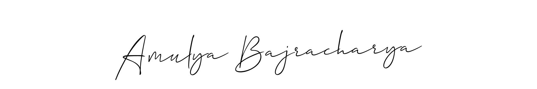 How to Draw Amulya Bajracharya signature style? Allison_Script is a latest design signature styles for name Amulya Bajracharya. Amulya Bajracharya signature style 2 images and pictures png