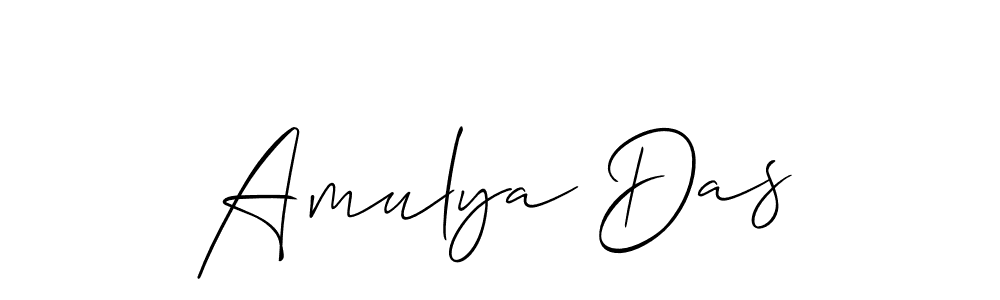 Allison_Script is a professional signature style that is perfect for those who want to add a touch of class to their signature. It is also a great choice for those who want to make their signature more unique. Get Amulya Das name to fancy signature for free. Amulya Das signature style 2 images and pictures png