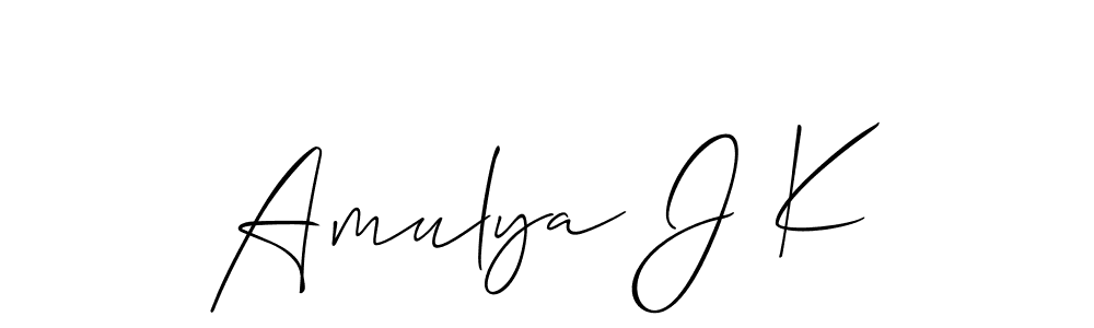 Best and Professional Signature Style for Amulya J K. Allison_Script Best Signature Style Collection. Amulya J K signature style 2 images and pictures png