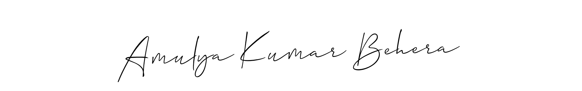 Make a beautiful signature design for name Amulya Kumar Behera. With this signature (Allison_Script) style, you can create a handwritten signature for free. Amulya Kumar Behera signature style 2 images and pictures png