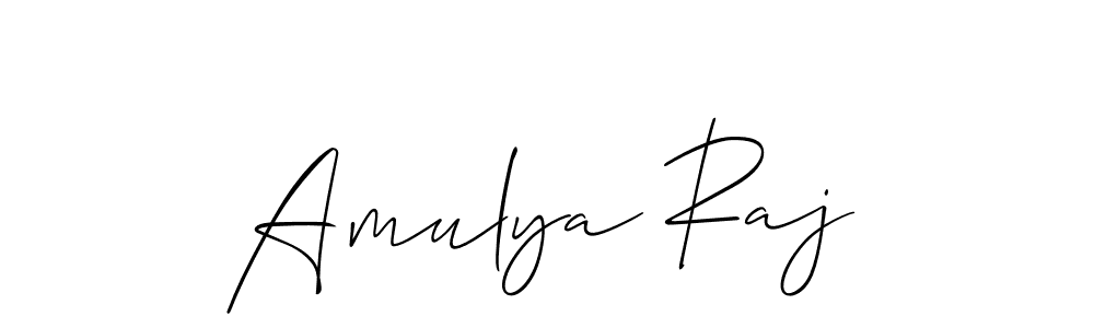 Create a beautiful signature design for name Amulya Raj. With this signature (Allison_Script) fonts, you can make a handwritten signature for free. Amulya Raj signature style 2 images and pictures png