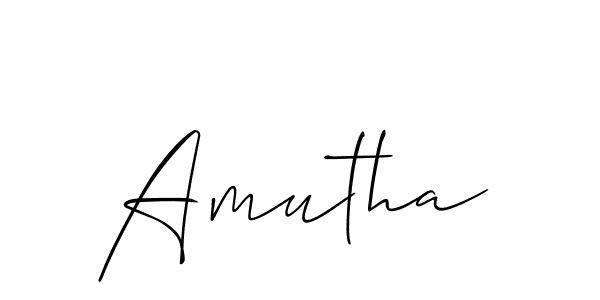 How to Draw Amutha signature style? Allison_Script is a latest design signature styles for name Amutha. Amutha signature style 2 images and pictures png