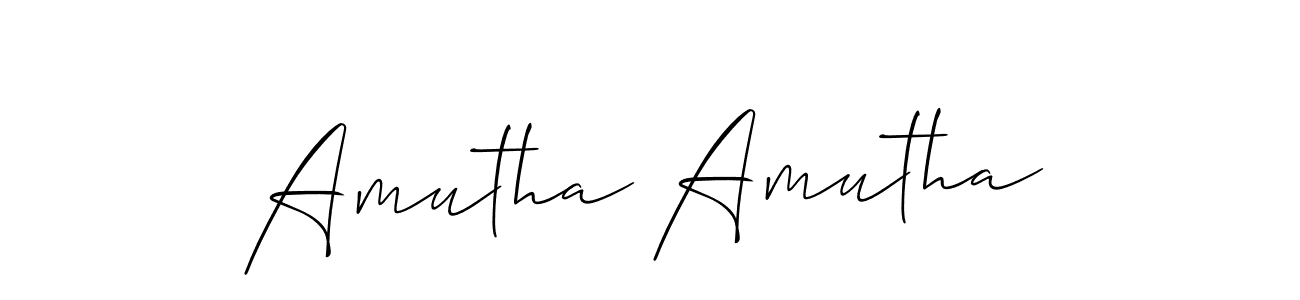 Create a beautiful signature design for name Amutha Amutha. With this signature (Allison_Script) fonts, you can make a handwritten signature for free. Amutha Amutha signature style 2 images and pictures png