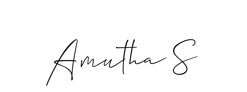 Once you've used our free online signature maker to create your best signature Allison_Script style, it's time to enjoy all of the benefits that Amutha S name signing documents. Amutha S signature style 2 images and pictures png