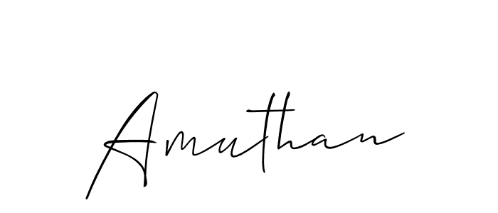 How to make Amuthan signature? Allison_Script is a professional autograph style. Create handwritten signature for Amuthan name. Amuthan signature style 2 images and pictures png