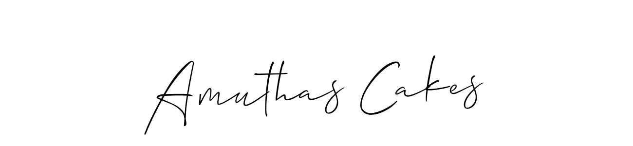 Use a signature maker to create a handwritten signature online. With this signature software, you can design (Allison_Script) your own signature for name Amuthas Cakes. Amuthas Cakes signature style 2 images and pictures png