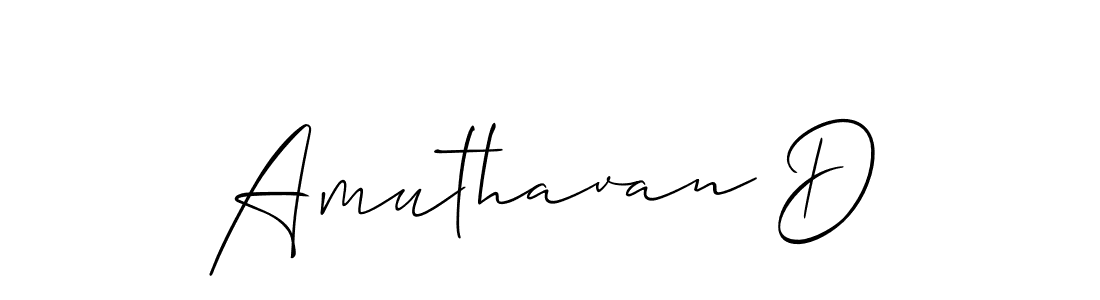 Make a short Amuthavan D signature style. Manage your documents anywhere anytime using Allison_Script. Create and add eSignatures, submit forms, share and send files easily. Amuthavan D signature style 2 images and pictures png