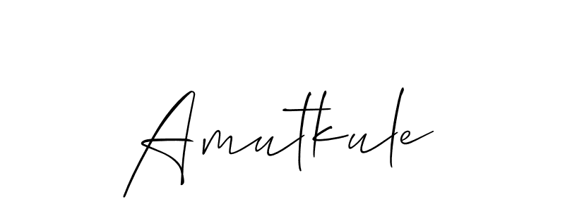 Also we have Amutkule name is the best signature style. Create professional handwritten signature collection using Allison_Script autograph style. Amutkule signature style 2 images and pictures png