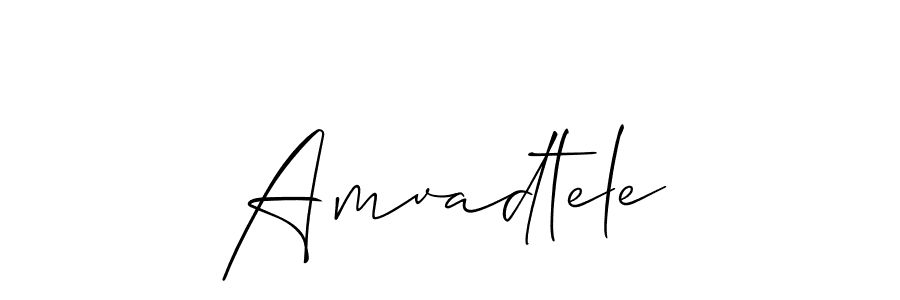 if you are searching for the best signature style for your name Amvadtele. so please give up your signature search. here we have designed multiple signature styles  using Allison_Script. Amvadtele signature style 2 images and pictures png