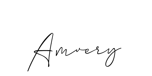 Create a beautiful signature design for name Amvery. With this signature (Allison_Script) fonts, you can make a handwritten signature for free. Amvery signature style 2 images and pictures png