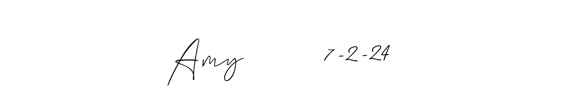 You can use this online signature creator to create a handwritten signature for the name Amy         7-2-24. This is the best online autograph maker. Amy         7-2-24 signature style 2 images and pictures png