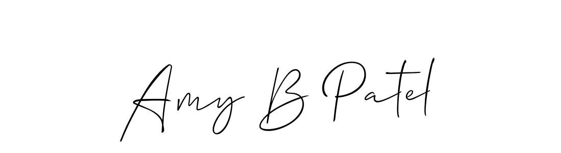 It looks lik you need a new signature style for name Amy B Patel. Design unique handwritten (Allison_Script) signature with our free signature maker in just a few clicks. Amy B Patel signature style 2 images and pictures png