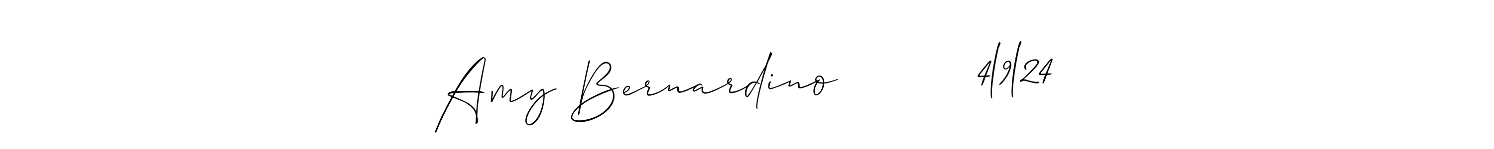 Also You can easily find your signature by using the search form. We will create Amy Bernardino          4l9l24 name handwritten signature images for you free of cost using Allison_Script sign style. Amy Bernardino          4l9l24 signature style 2 images and pictures png