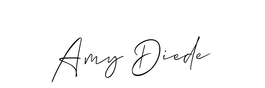 Make a beautiful signature design for name Amy Diede. With this signature (Allison_Script) style, you can create a handwritten signature for free. Amy Diede signature style 2 images and pictures png