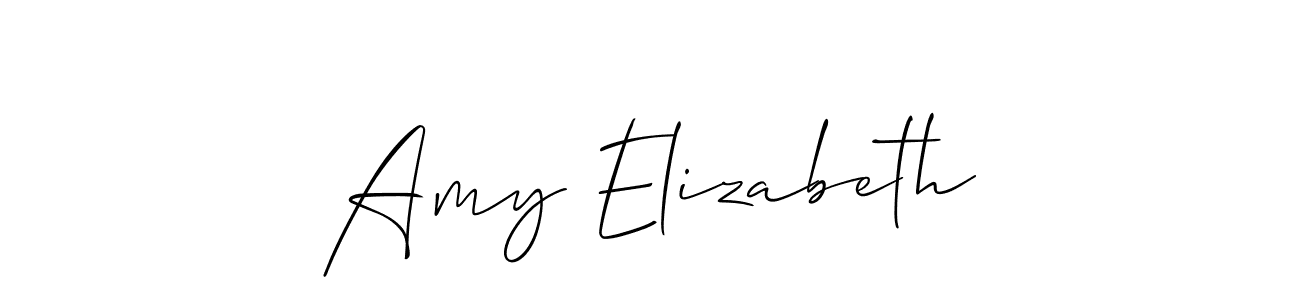 Design your own signature with our free online signature maker. With this signature software, you can create a handwritten (Allison_Script) signature for name Amy Elizabeth. Amy Elizabeth signature style 2 images and pictures png