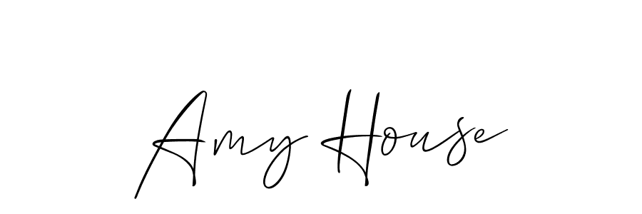 Allison_Script is a professional signature style that is perfect for those who want to add a touch of class to their signature. It is also a great choice for those who want to make their signature more unique. Get Amy House name to fancy signature for free. Amy House signature style 2 images and pictures png