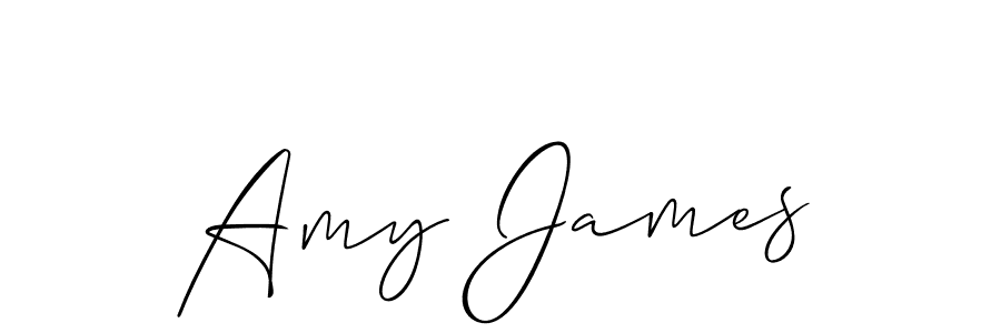 Use a signature maker to create a handwritten signature online. With this signature software, you can design (Allison_Script) your own signature for name Amy James. Amy James signature style 2 images and pictures png