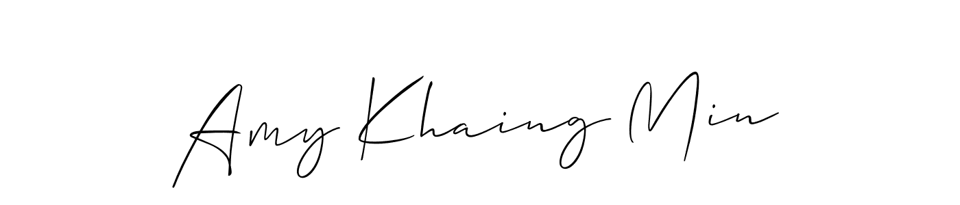 Check out images of Autograph of Amy Khaing Min name. Actor Amy Khaing Min Signature Style. Allison_Script is a professional sign style online. Amy Khaing Min signature style 2 images and pictures png