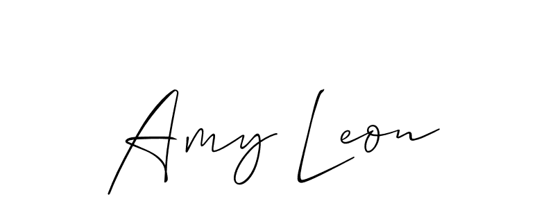 This is the best signature style for the Amy Leon name. Also you like these signature font (Allison_Script). Mix name signature. Amy Leon signature style 2 images and pictures png