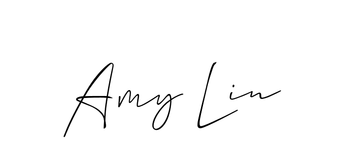 Design your own signature with our free online signature maker. With this signature software, you can create a handwritten (Allison_Script) signature for name Amy Lin. Amy Lin signature style 2 images and pictures png