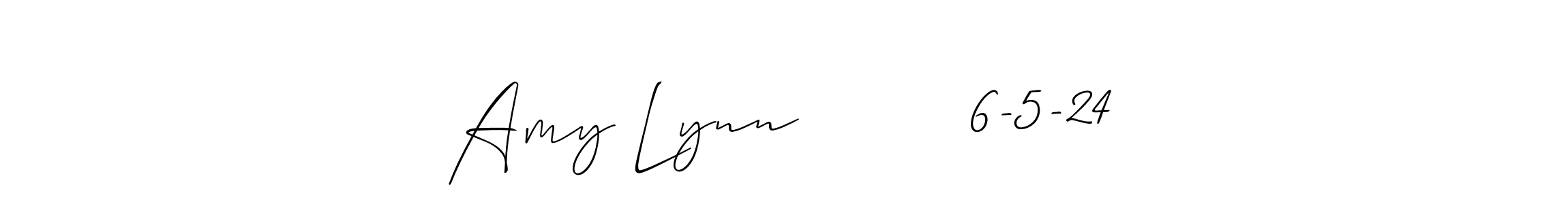 Also You can easily find your signature by using the search form. We will create Amy Lynn         6-5-24 name handwritten signature images for you free of cost using Allison_Script sign style. Amy Lynn         6-5-24 signature style 2 images and pictures png