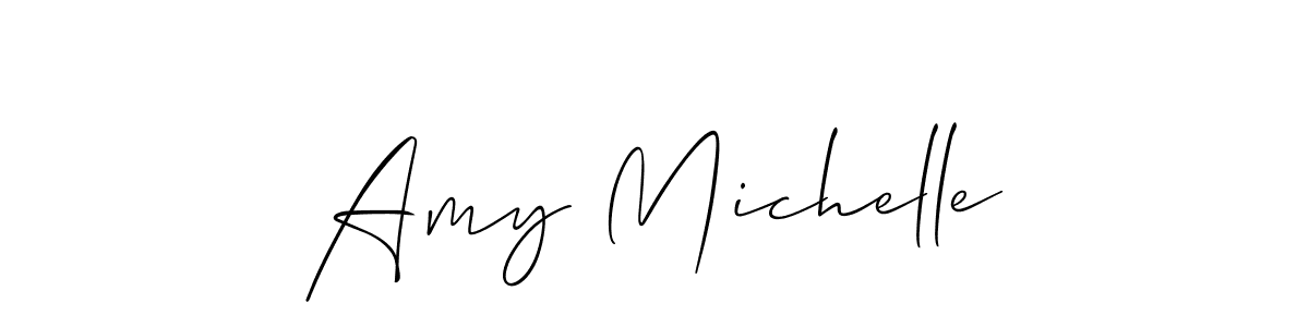 Use a signature maker to create a handwritten signature online. With this signature software, you can design (Allison_Script) your own signature for name Amy Michelle. Amy Michelle signature style 2 images and pictures png