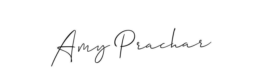 The best way (Allison_Script) to make a short signature is to pick only two or three words in your name. The name Amy Prachar include a total of six letters. For converting this name. Amy Prachar signature style 2 images and pictures png