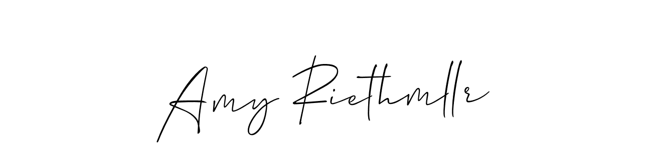 if you are searching for the best signature style for your name Amy Riethmllr. so please give up your signature search. here we have designed multiple signature styles  using Allison_Script. Amy Riethmllr signature style 2 images and pictures png