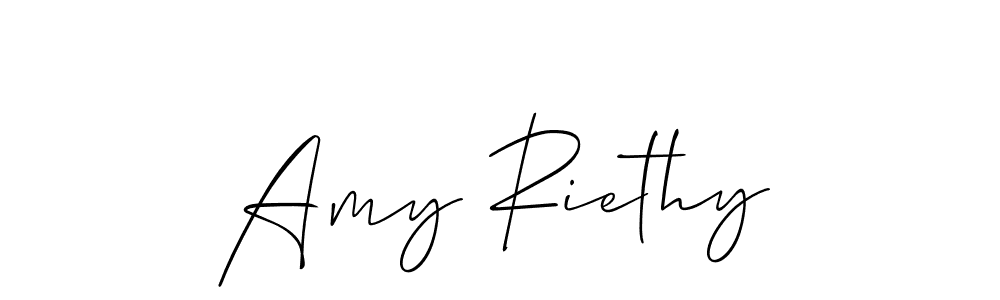 Similarly Allison_Script is the best handwritten signature design. Signature creator online .You can use it as an online autograph creator for name Amy Riethy. Amy Riethy signature style 2 images and pictures png