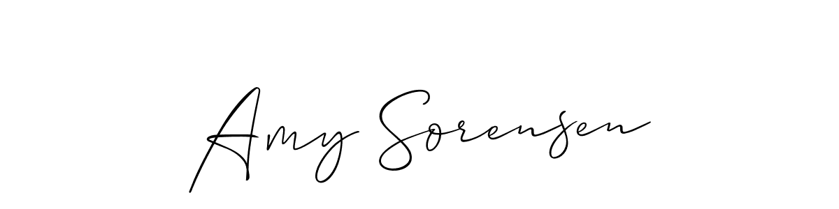Amy Sorensen stylish signature style. Best Handwritten Sign (Allison_Script) for my name. Handwritten Signature Collection Ideas for my name Amy Sorensen. Amy Sorensen signature style 2 images and pictures png