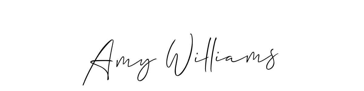 The best way (Allison_Script) to make a short signature is to pick only two or three words in your name. The name Amy Williams include a total of six letters. For converting this name. Amy Williams signature style 2 images and pictures png