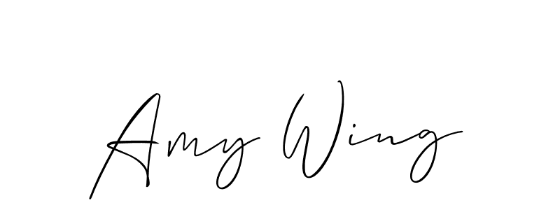 Amy Wing stylish signature style. Best Handwritten Sign (Allison_Script) for my name. Handwritten Signature Collection Ideas for my name Amy Wing. Amy Wing signature style 2 images and pictures png