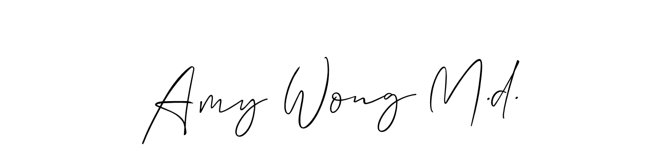 How to make Amy Wong M.d. signature? Allison_Script is a professional autograph style. Create handwritten signature for Amy Wong M.d. name. Amy Wong M.d. signature style 2 images and pictures png