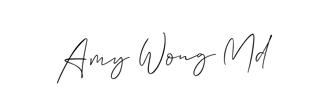 Design your own signature with our free online signature maker. With this signature software, you can create a handwritten (Allison_Script) signature for name Amy Wong Md. Amy Wong Md signature style 2 images and pictures png