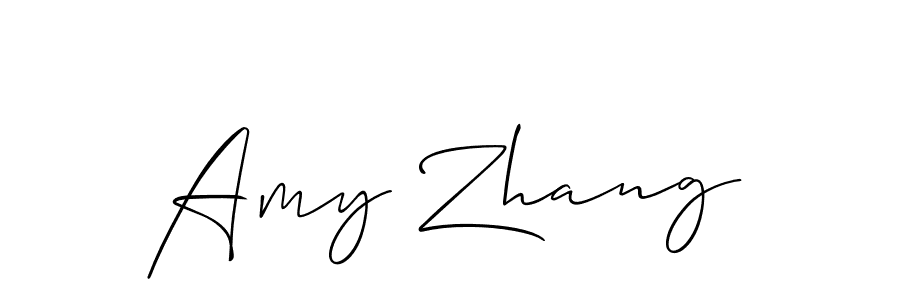 Similarly Allison_Script is the best handwritten signature design. Signature creator online .You can use it as an online autograph creator for name Amy Zhang. Amy Zhang signature style 2 images and pictures png