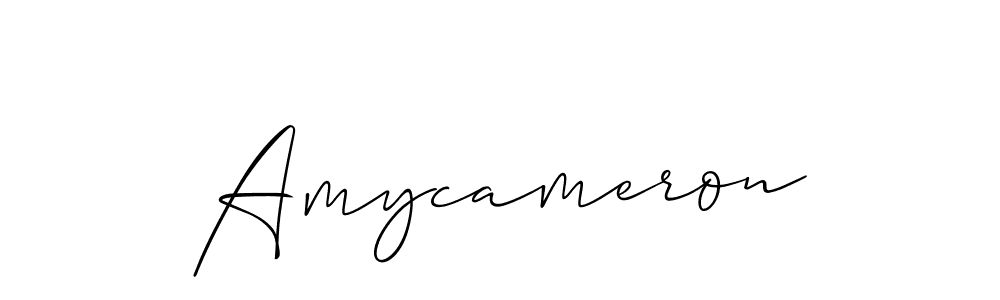 How to make Amycameron signature? Allison_Script is a professional autograph style. Create handwritten signature for Amycameron name. Amycameron signature style 2 images and pictures png