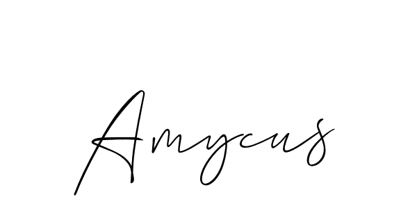 How to Draw Amycus signature style? Allison_Script is a latest design signature styles for name Amycus. Amycus signature style 2 images and pictures png