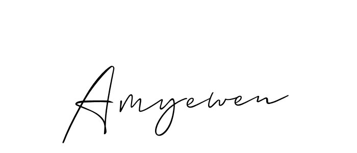 Make a short Amyewen signature style. Manage your documents anywhere anytime using Allison_Script. Create and add eSignatures, submit forms, share and send files easily. Amyewen signature style 2 images and pictures png