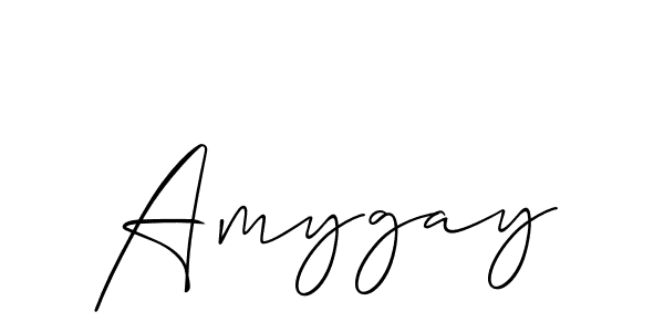 Design your own signature with our free online signature maker. With this signature software, you can create a handwritten (Allison_Script) signature for name Amygay. Amygay signature style 2 images and pictures png