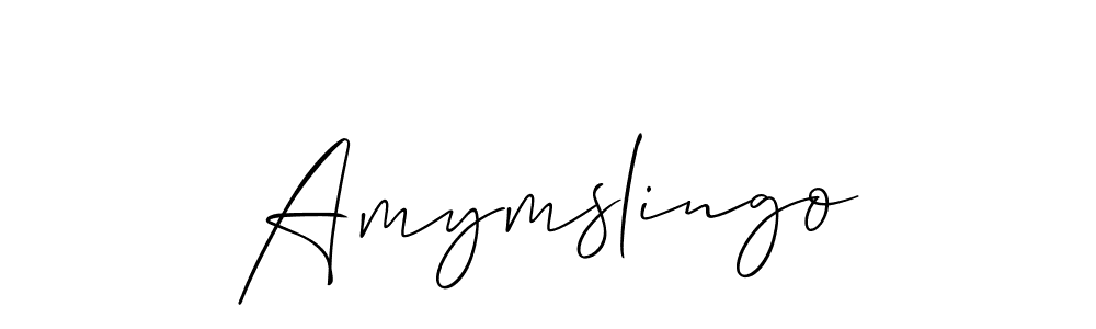 if you are searching for the best signature style for your name Amymslingo. so please give up your signature search. here we have designed multiple signature styles  using Allison_Script. Amymslingo signature style 2 images and pictures png