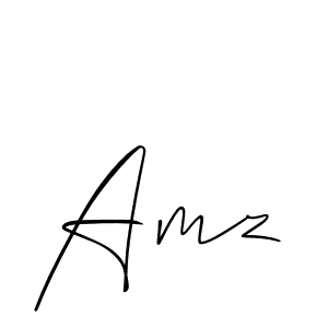 Make a beautiful signature design for name Amz. With this signature (Allison_Script) style, you can create a handwritten signature for free. Amz signature style 2 images and pictures png