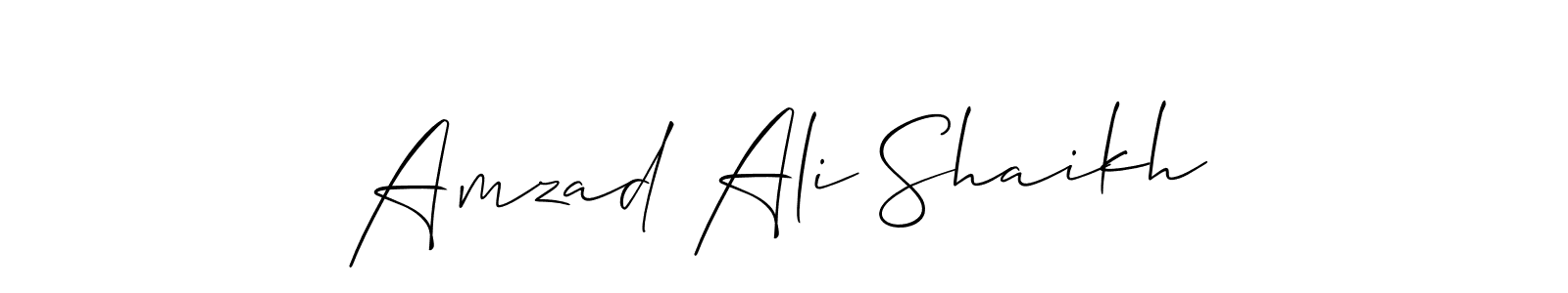 Also You can easily find your signature by using the search form. We will create Amzad Ali Shaikh name handwritten signature images for you free of cost using Allison_Script sign style. Amzad Ali Shaikh signature style 2 images and pictures png