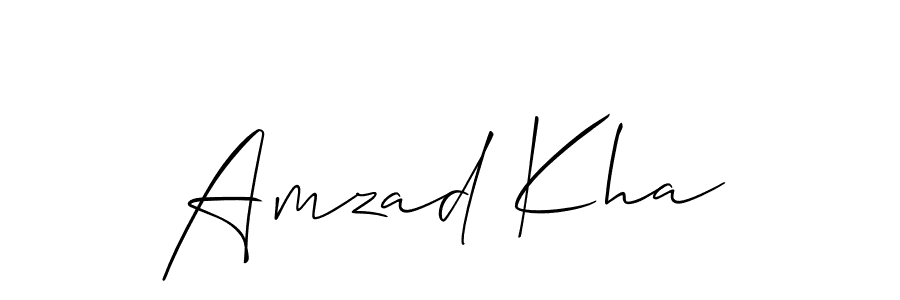 Also we have Amzad Kha name is the best signature style. Create professional handwritten signature collection using Allison_Script autograph style. Amzad Kha signature style 2 images and pictures png