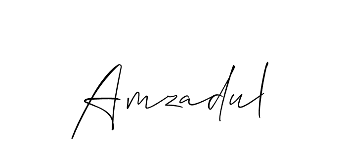 if you are searching for the best signature style for your name Amzadul. so please give up your signature search. here we have designed multiple signature styles  using Allison_Script. Amzadul signature style 2 images and pictures png