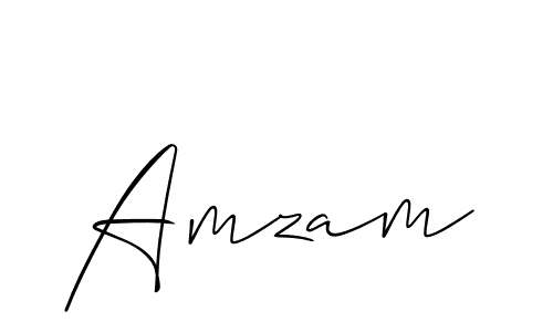 Best and Professional Signature Style for Amzam. Allison_Script Best Signature Style Collection. Amzam signature style 2 images and pictures png