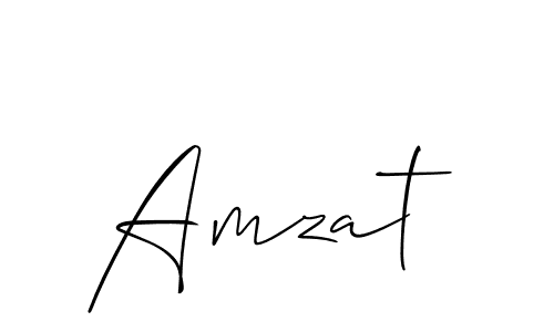 if you are searching for the best signature style for your name Amzat. so please give up your signature search. here we have designed multiple signature styles  using Allison_Script. Amzat signature style 2 images and pictures png